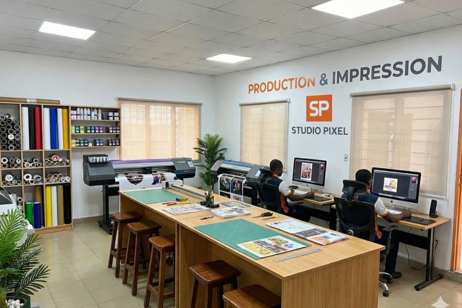 Espace de travail créatif